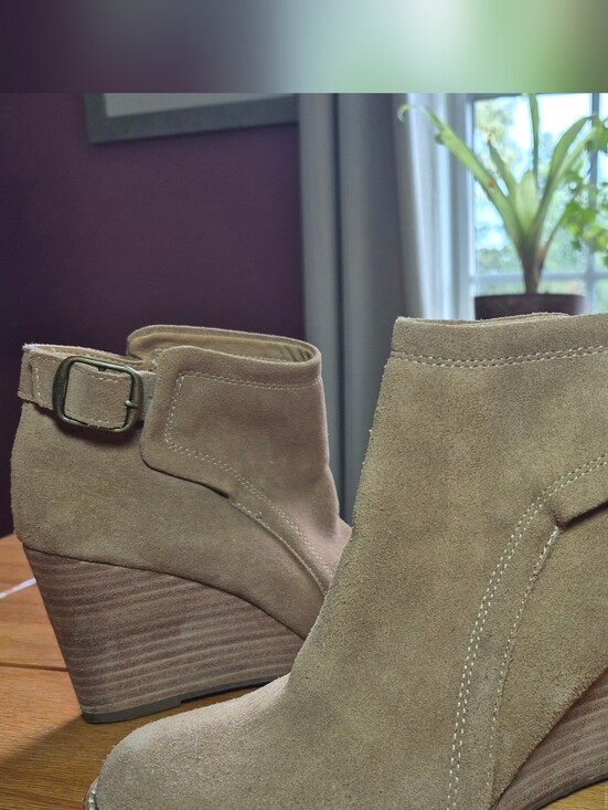 Lucky Brand Shoes - Lucky Brand "Yasmine" Wedge Booties - Womens Size 8